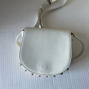 Alexander Wang Studded Lia Smooth Leather White Cross Body Bag